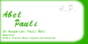 abel pauli business card